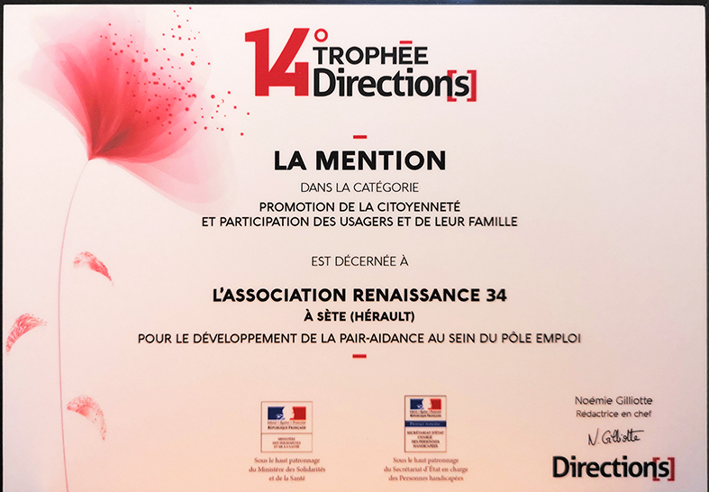 Renaissance34, récipiendaire du 14eme Trophée Direction[s]